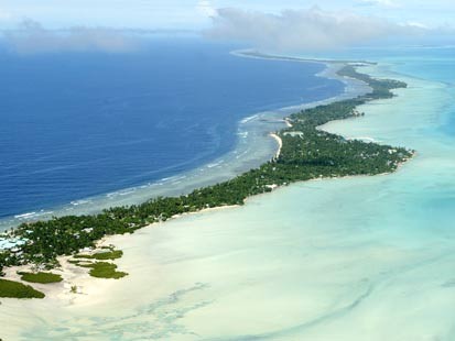 Kiribati, un lugar rodeado de agua (clickear para agrandar imagen). 