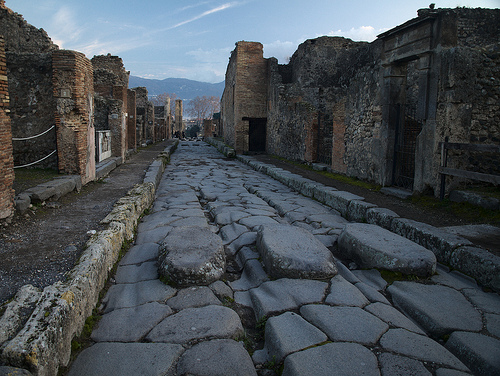 Calles de la antigua Pompeya (Crédito: aremesal)