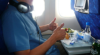 La comida en los aviones